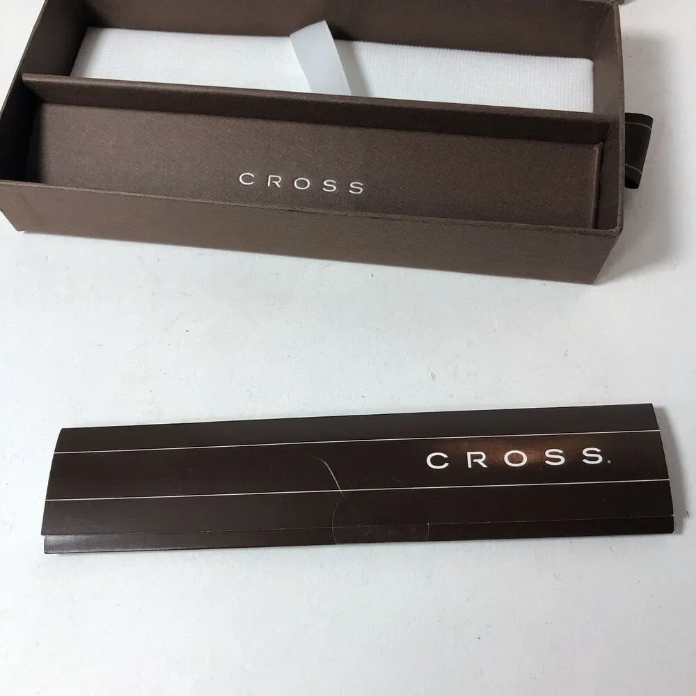 Cross Roller Ball Point Pen Style Stylo Bille Chrome Metallic Silver‎ E1